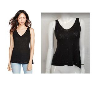 White house black market V-Neck Embellished Top